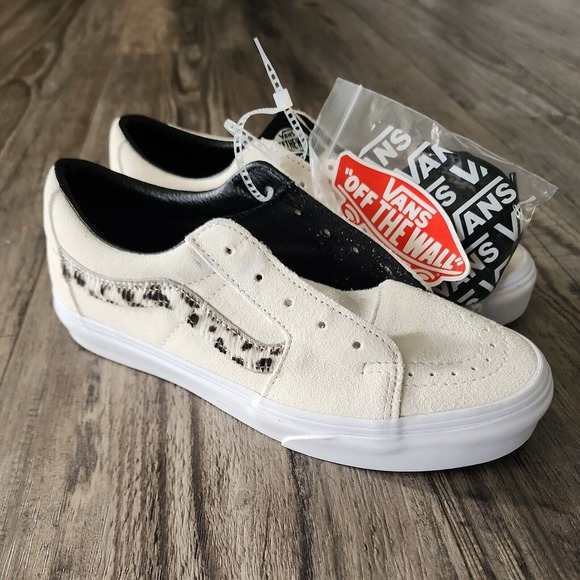 Vans Soft Suede Marshmallow/Dalmation SK8-Low Skate Shoe Women's 6.5 Men's 5 - Picture 1 of 7